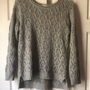 Forever 21 Grey Hi-Low Knitted Sweater